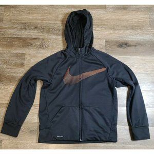 Nike Drifit Big Kids Hoodie Zip Up Small Youth Black